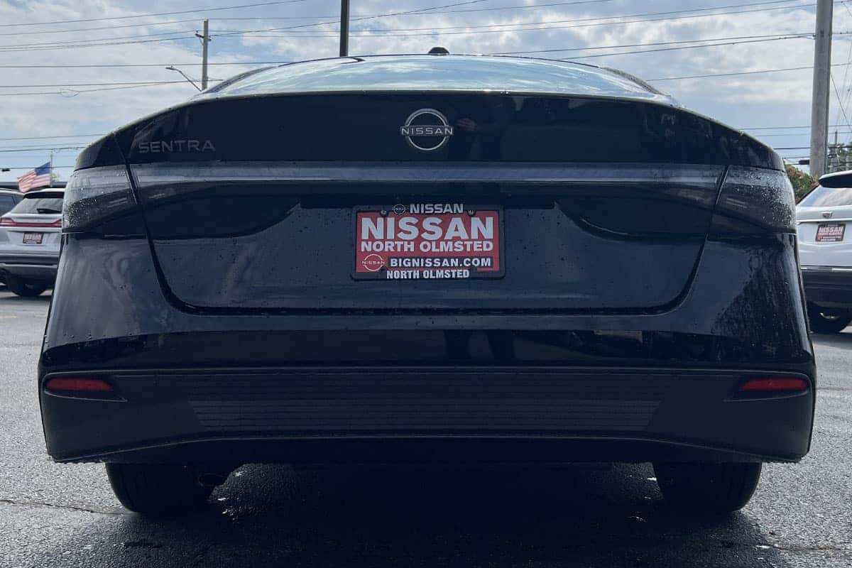 Rear Bumper view of the 2027 Nissan Sentra Black exterior color near Cleveland, Ohio