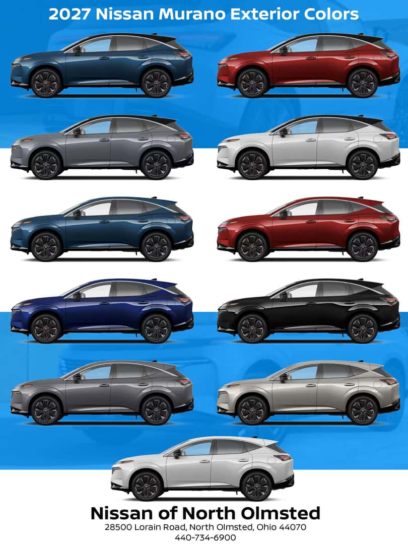 2027 Nissan Murano exterior colors near Cleveland Ohio