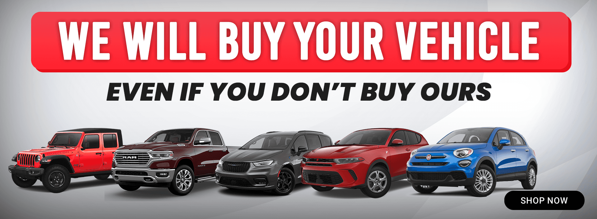 WE WILL BUY YOUR VEHICLE