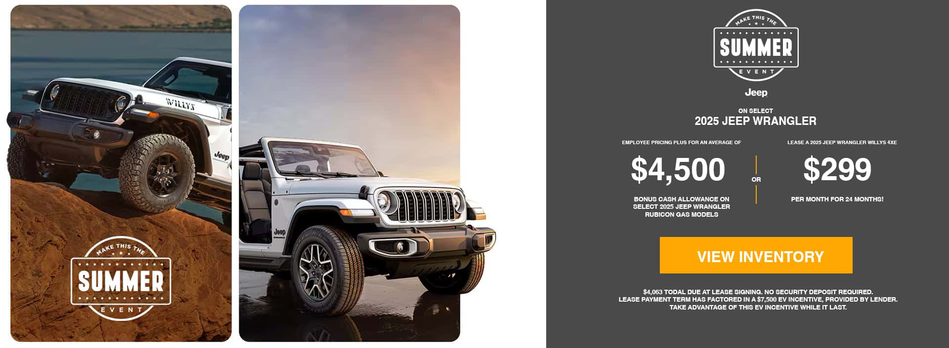 New Jeep Wrangler Lease