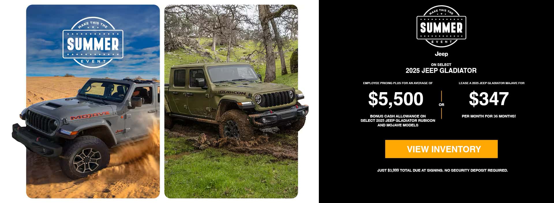 New Jeep Gladiator lease