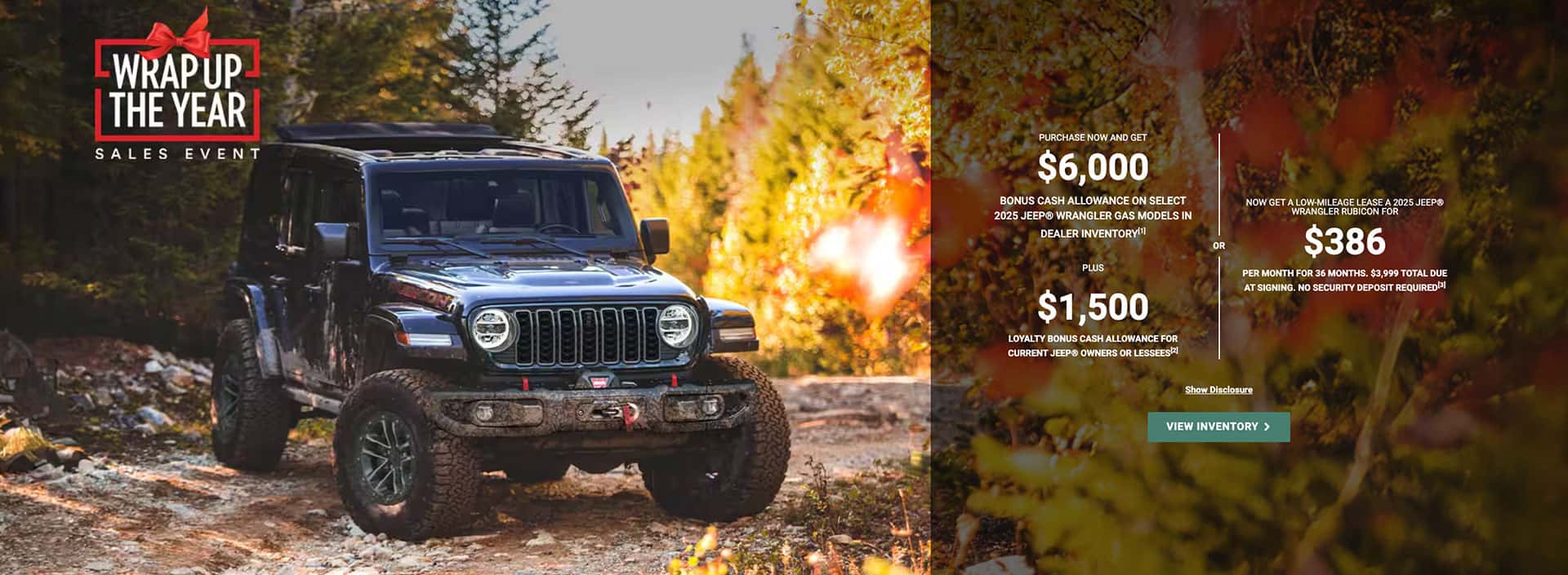 New Jeep Wrangler lease special