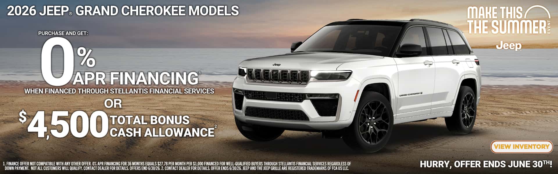 New Jeep Grand Cherokee lease