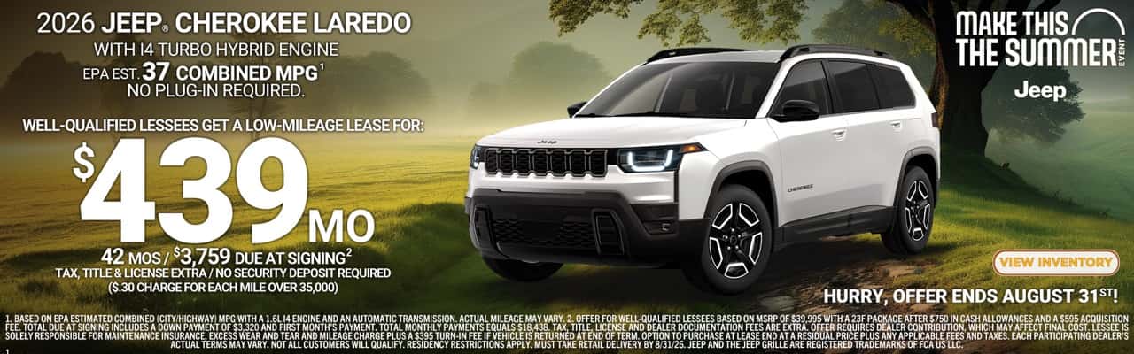 Jeep Cherokee Laredo lease special