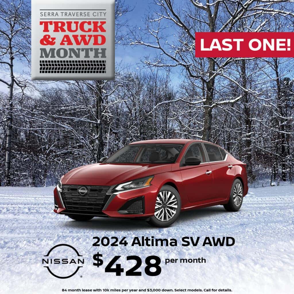 2024 Nissan Altima SV AWD, $428 per month, Nissan Truck and AWD Month