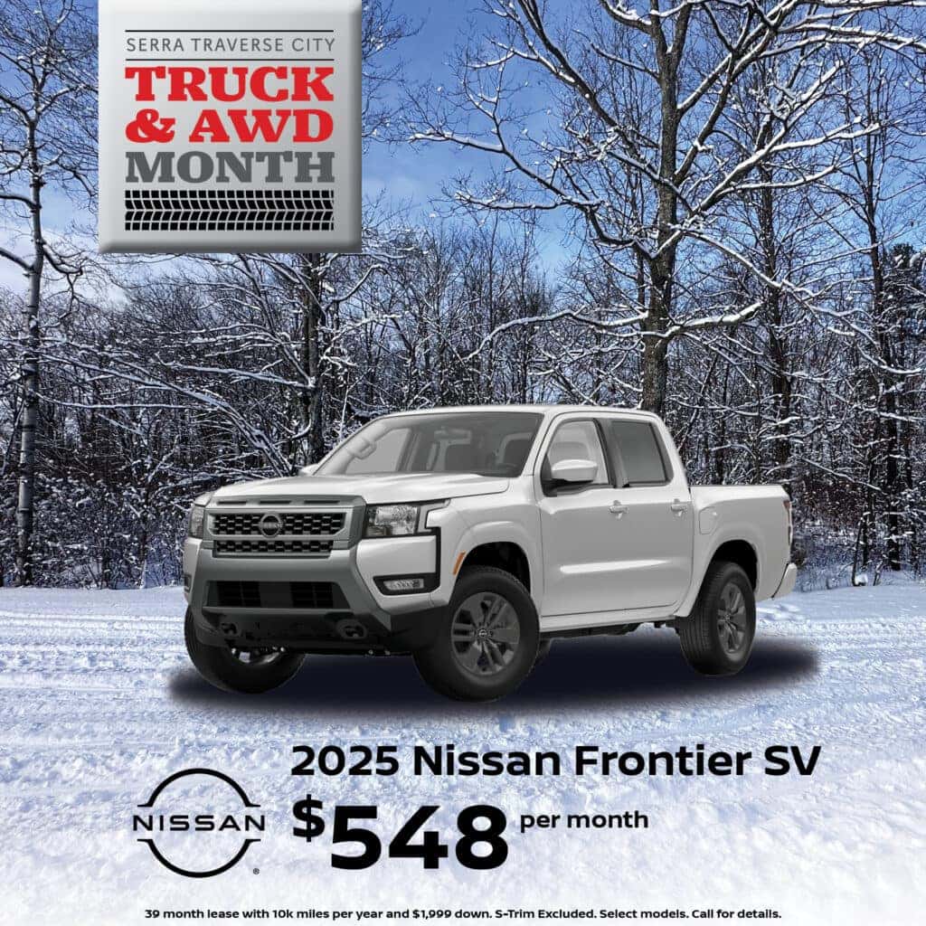 2025 Nissan Frontier SV 4x4, $548 per month, Nissan Truck and AWD Month