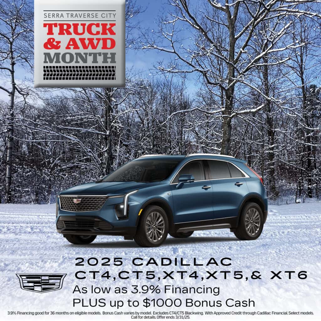 2025 Cadillac CT4, CT5, XT4, XT5, XT6 Financing as low as 3.9% Plus up to $1,000 Bonus Cash