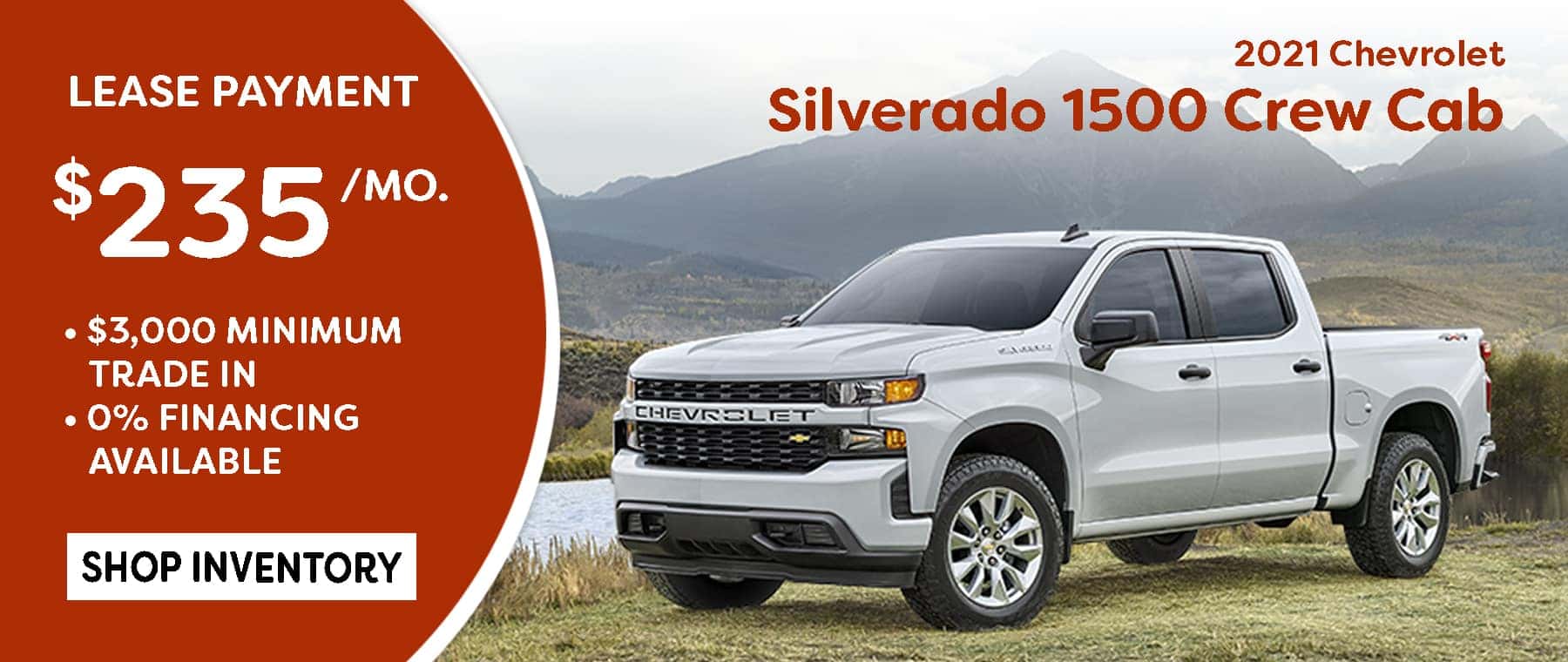April Silverado Crew Cab Lease Special $235/mo*