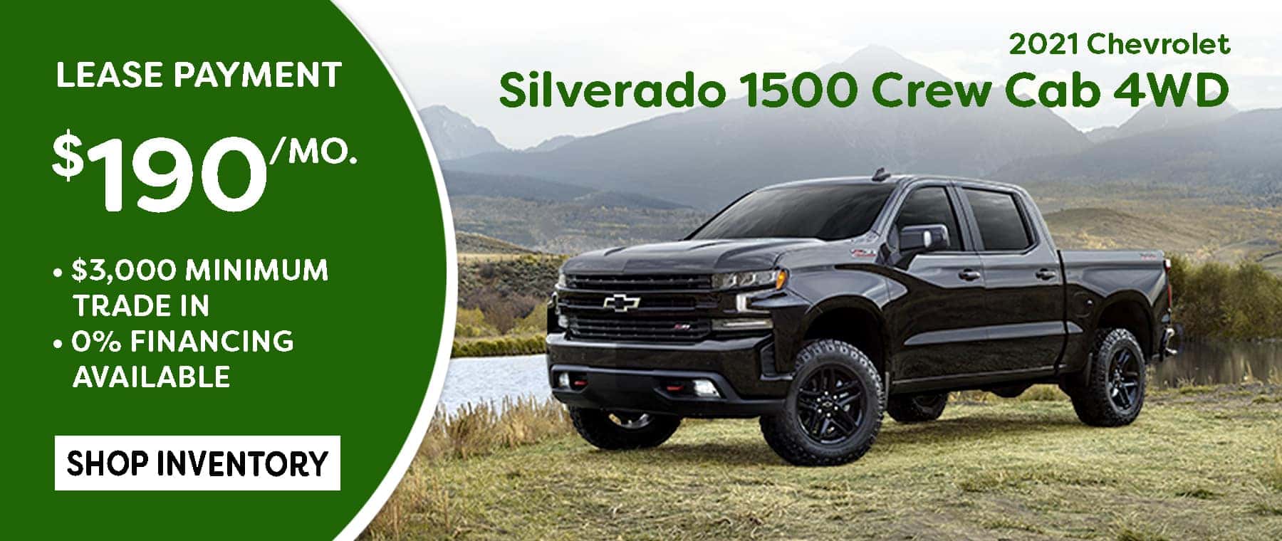 March Silverado Crew Cab Lease Special $190/mo*