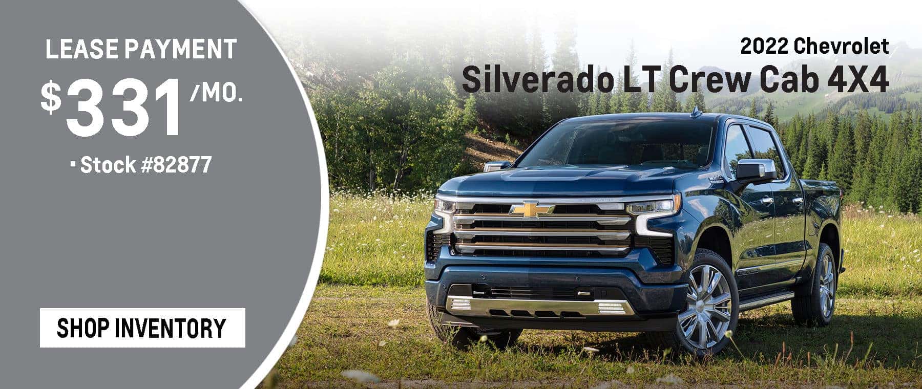 2022 Silverado August Lease $331 per Month