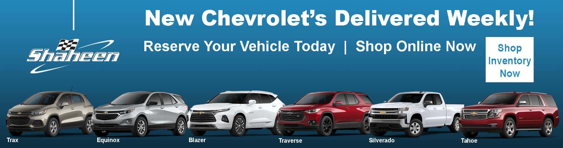 Reserve Your New Chevy Today