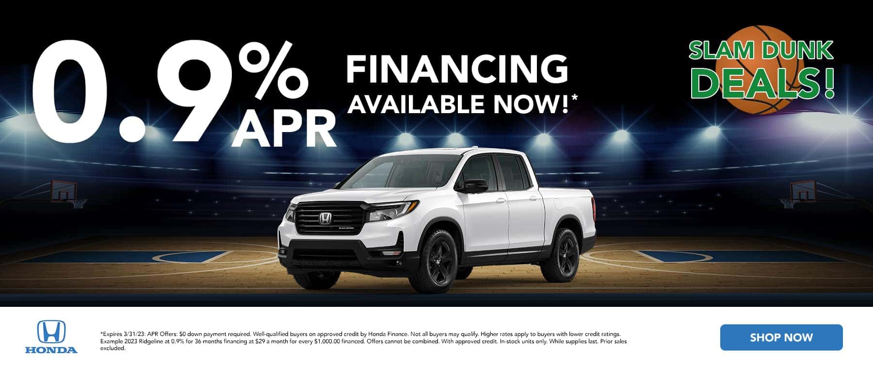 0.9% APR Financing available now!