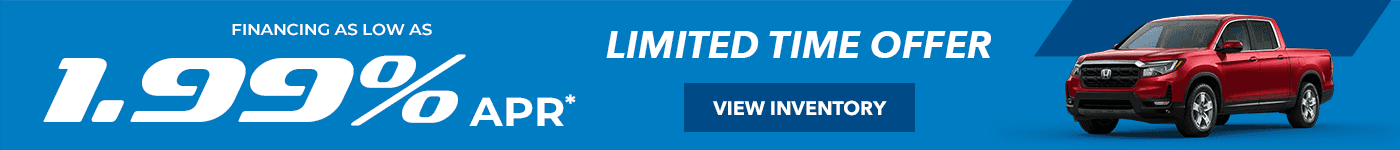 Financing as low as 1.99% APR