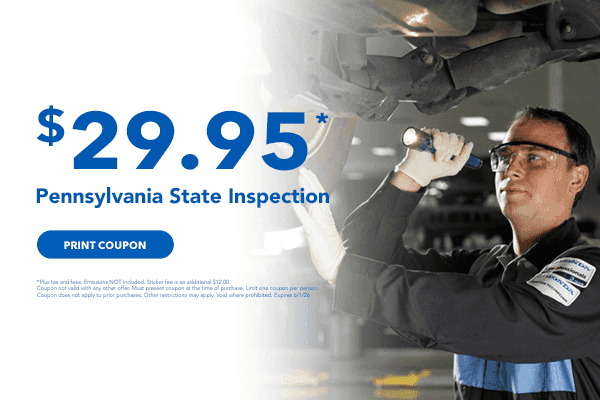 Pennsylvania state inspection $29.95