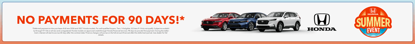 No Monthly Payments for 90 Days