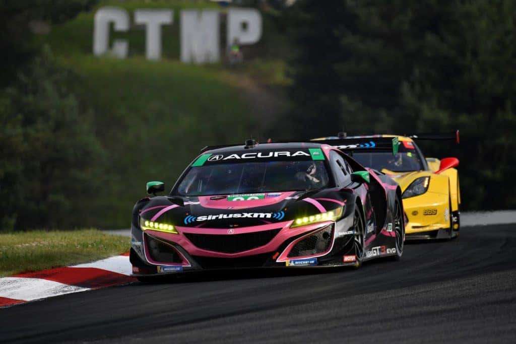 race cars on track