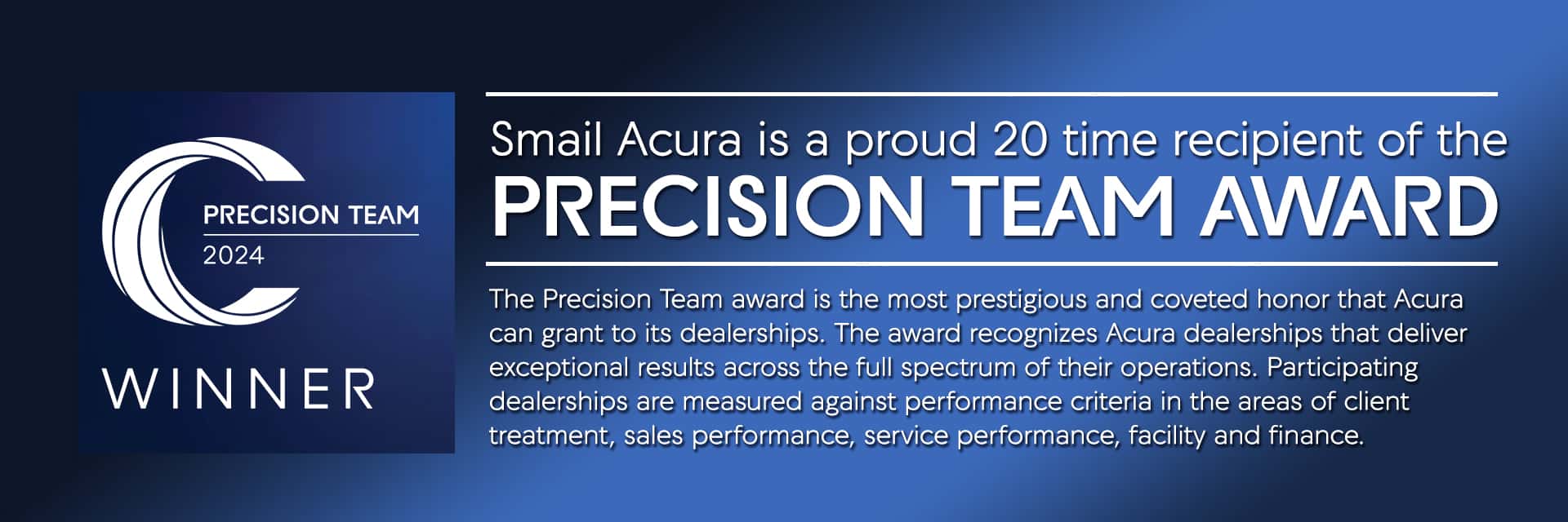 Smail Acura Precision Team Award