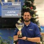 Justin Thompson - Salesperson of the Month - December