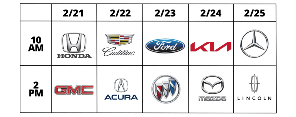 2022 Auto Show Schedule FINAL