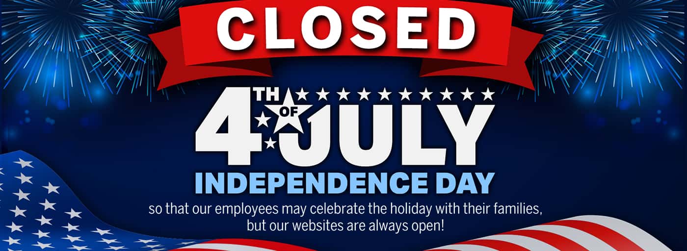 Closed July 4th