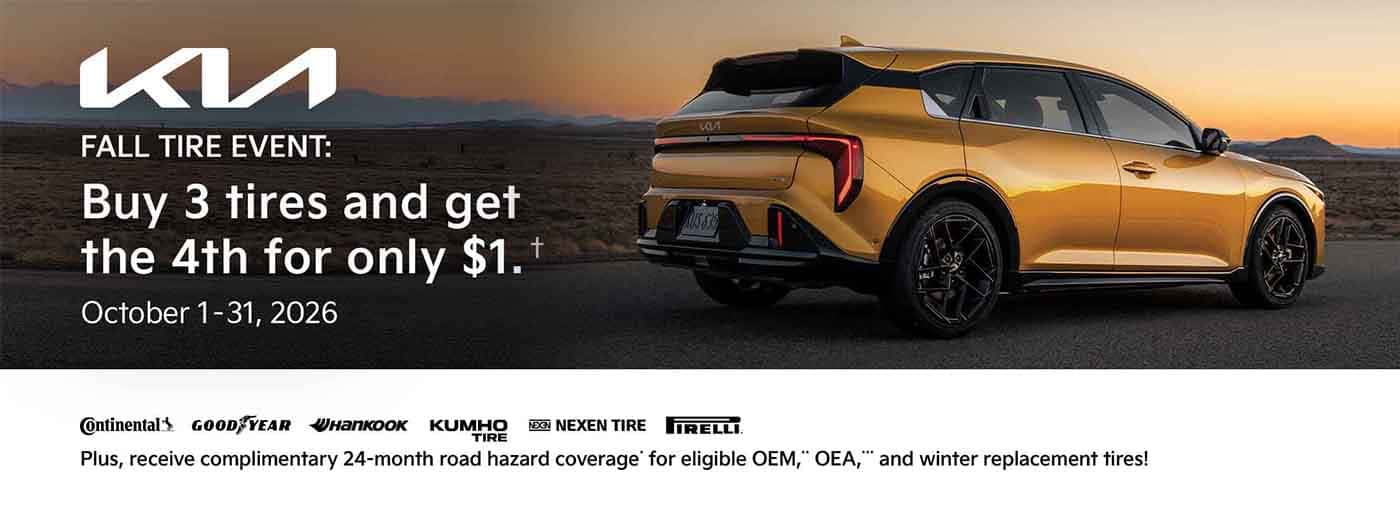 Buy 3 tires, get the 4th for $1