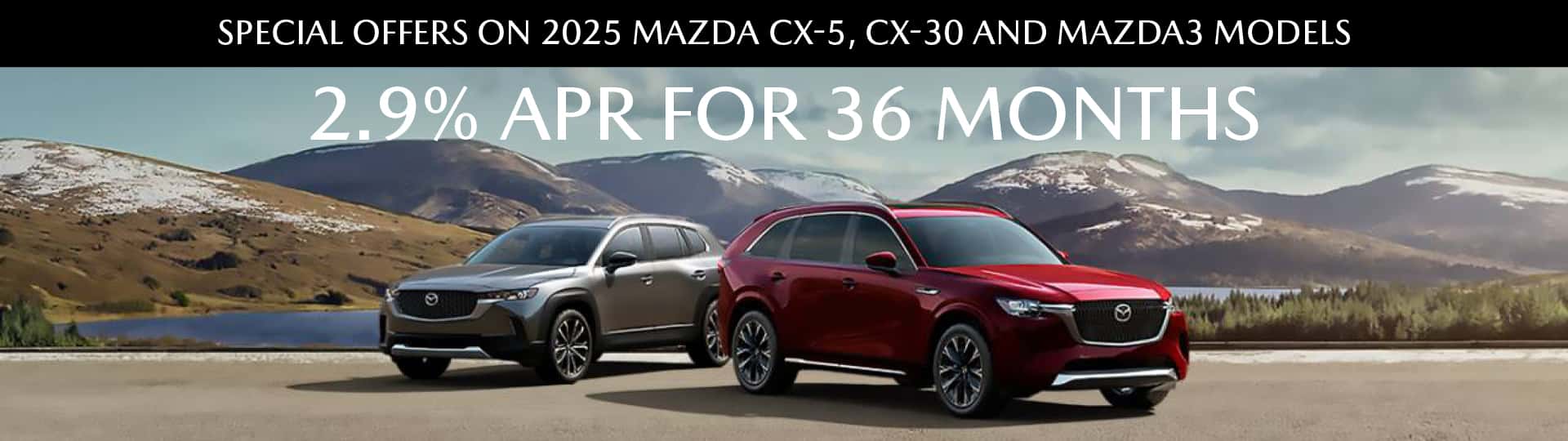 2.9% APR FOR 36 MONTHS