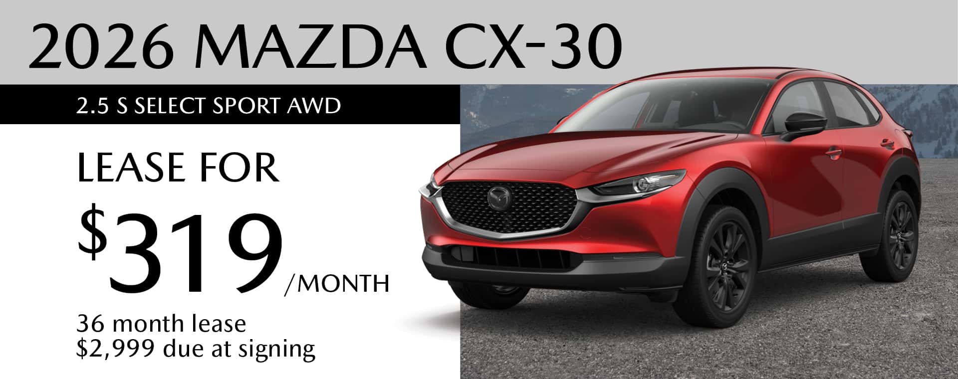 2026 MAZDA CX-30 2.5 S Select Sport AWD