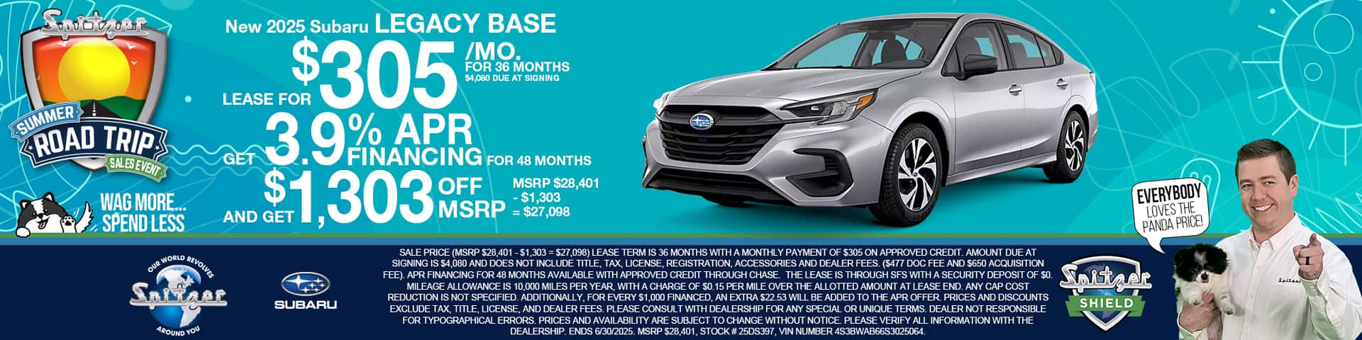 06.2025_Carrera_Lease a New 2025 Subaru Legacy Base for $305/mo!