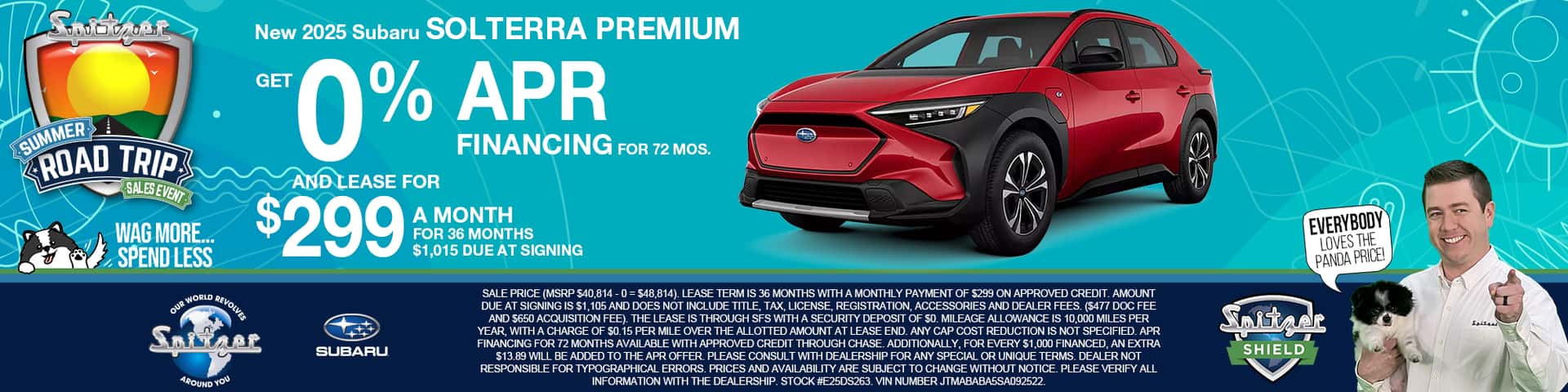 06.2025_Carrera_Get 0% APR Financing on New 2025 Subaru Solterra Premium Models!