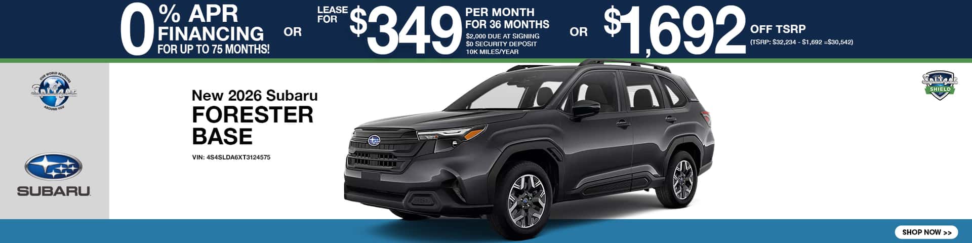 07.2026_Subaru Forester_0% financing for 75 mo OR Lease for $349 for 36 mo OR $1692 off tsrp