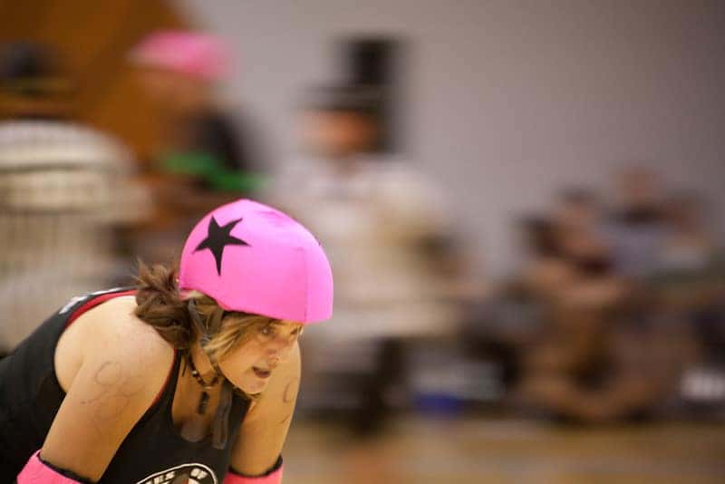 roller derby pink helmet