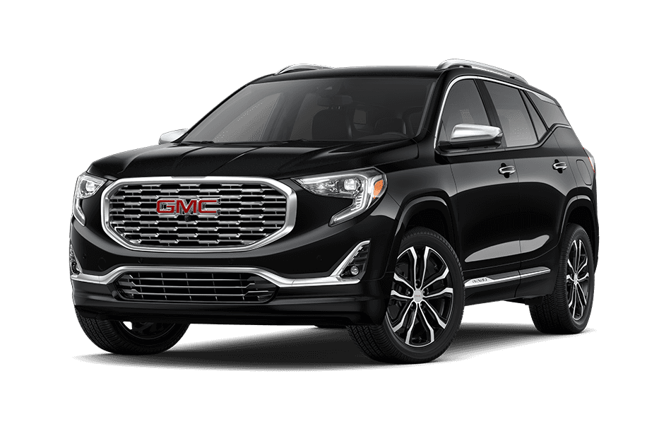 2021 GMC Terrain SUV in Black Currant Metallic Exterior Color, shown from 3/4 drivers side front