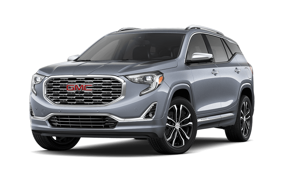 2021 GMC Terrain SUV in Burnished Bronze Metallic Exterior Color, shown from 3/4 drivers side front