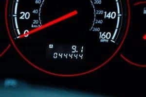 red speedometer and odometer in a car sweeney cars youngstown ohio