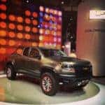 2017 chevy colorado on a showroom floor