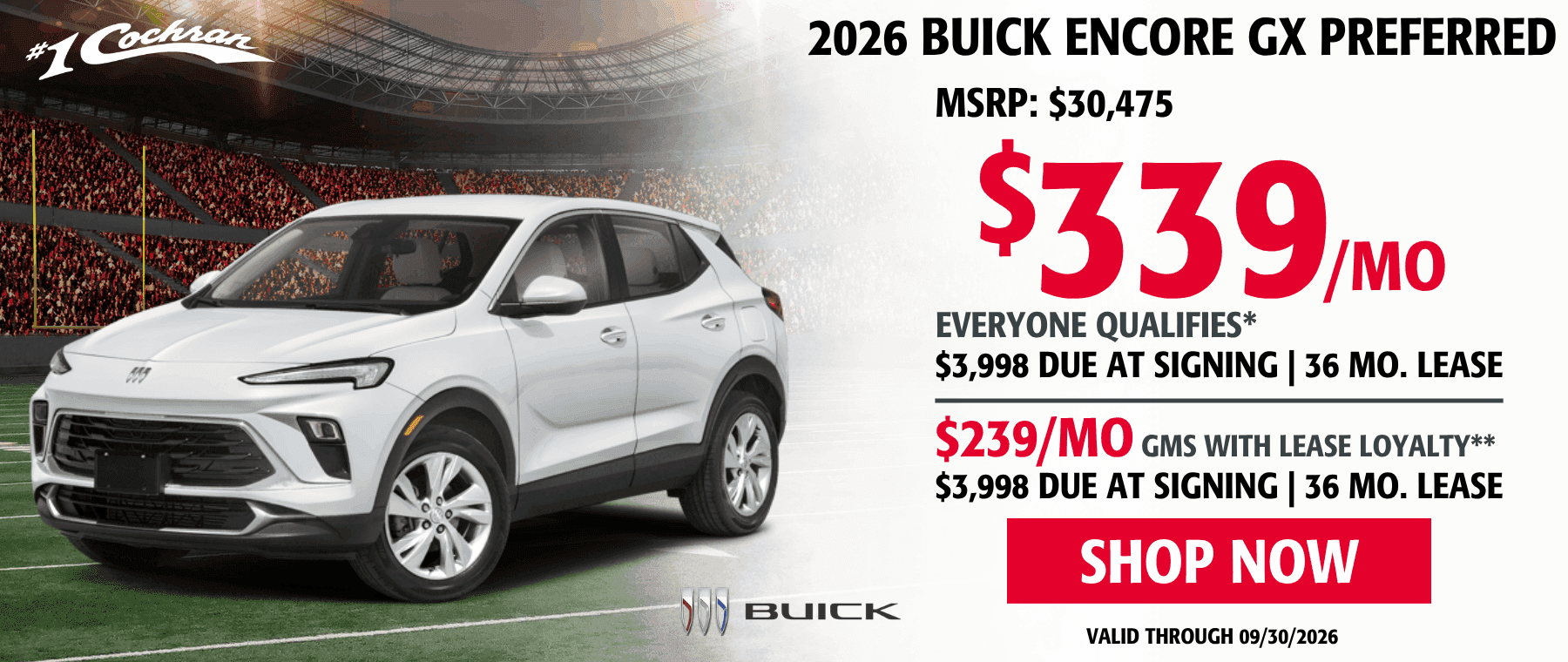 Sept 2026 Encore GX Lease Offer