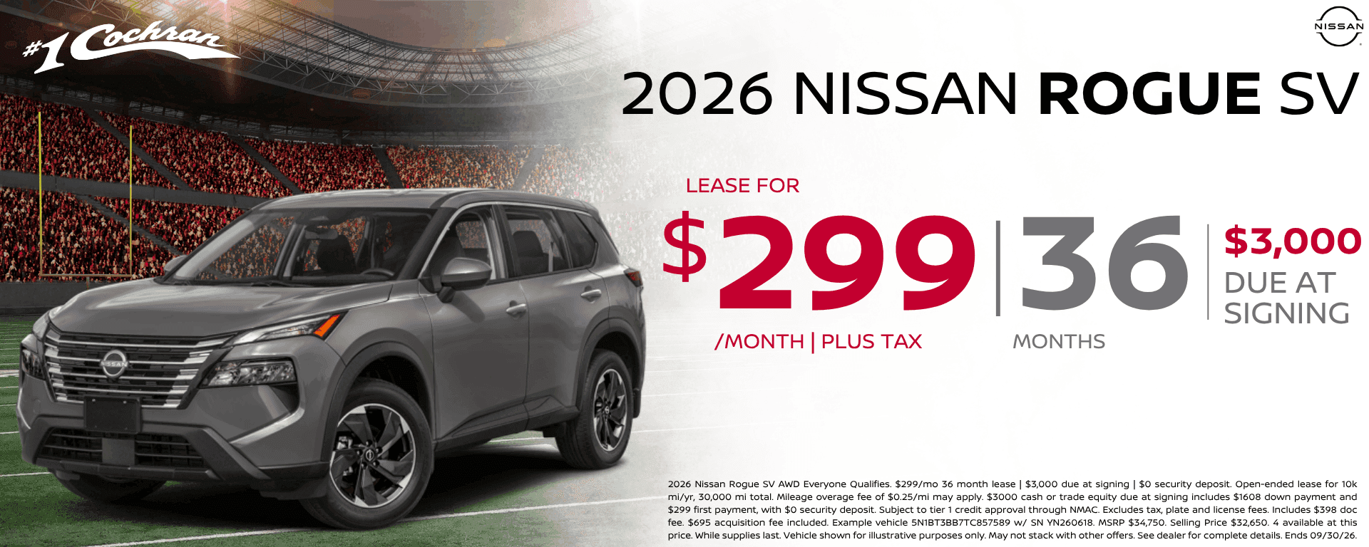 Sept 2026 Rogue Lease Offer