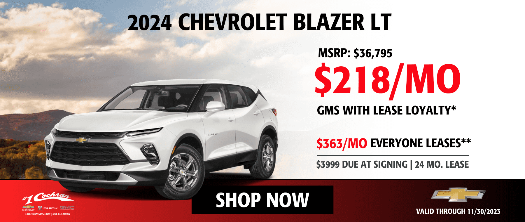 November 2023 Blazer Lease Offer