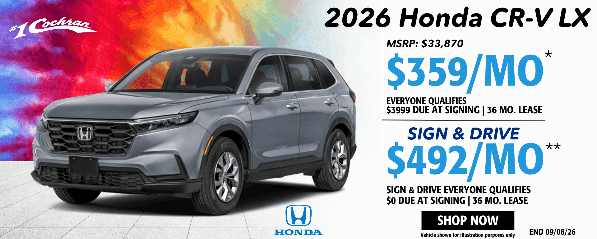 Aug 2026 CRV Lease Offer
