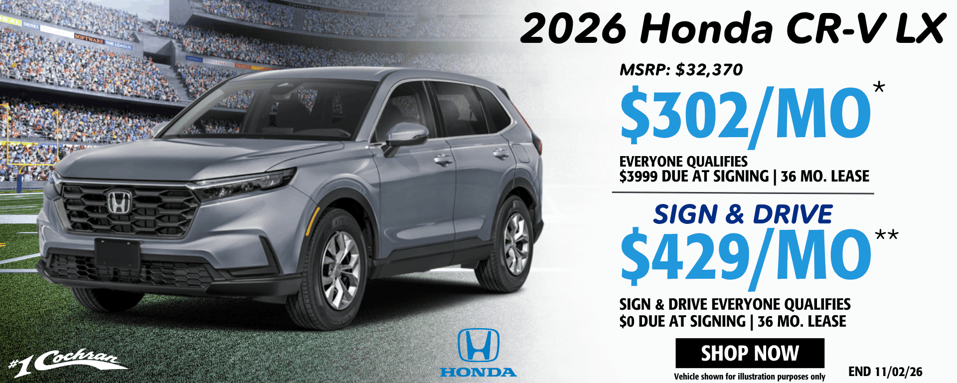 Sept 2026 CRV Lease Offer