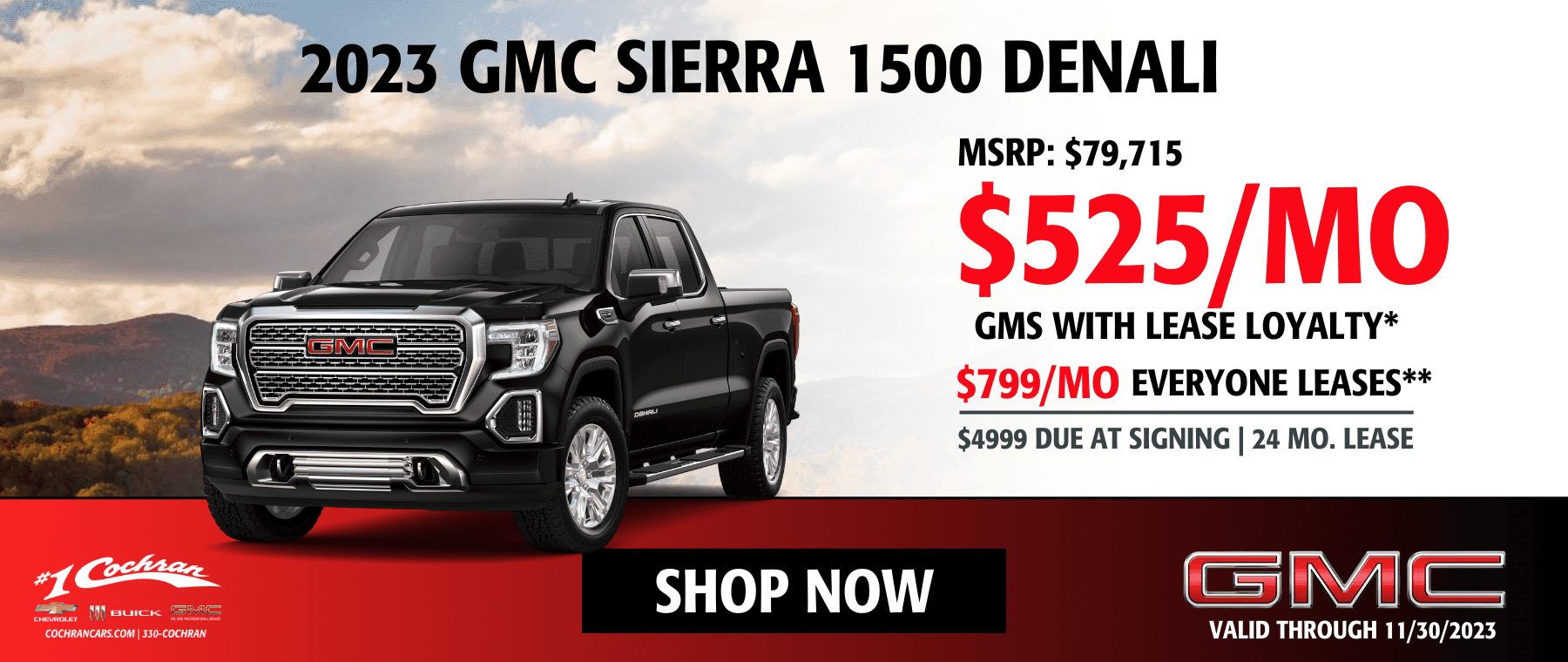 Nov 2023 Sierra Denali Lease Offer