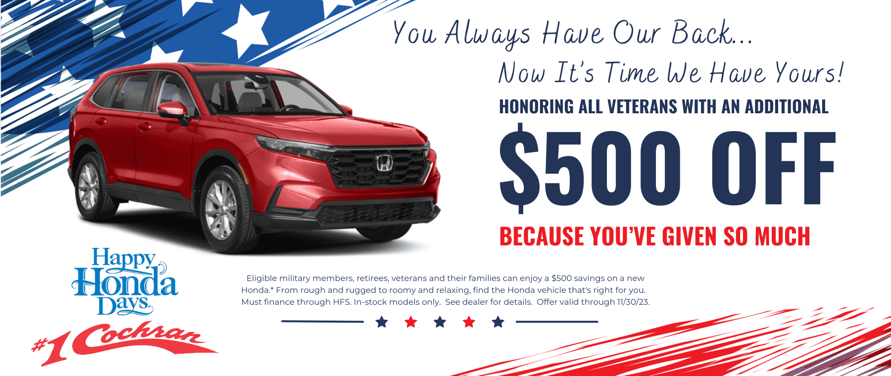 Veterans $500 Off