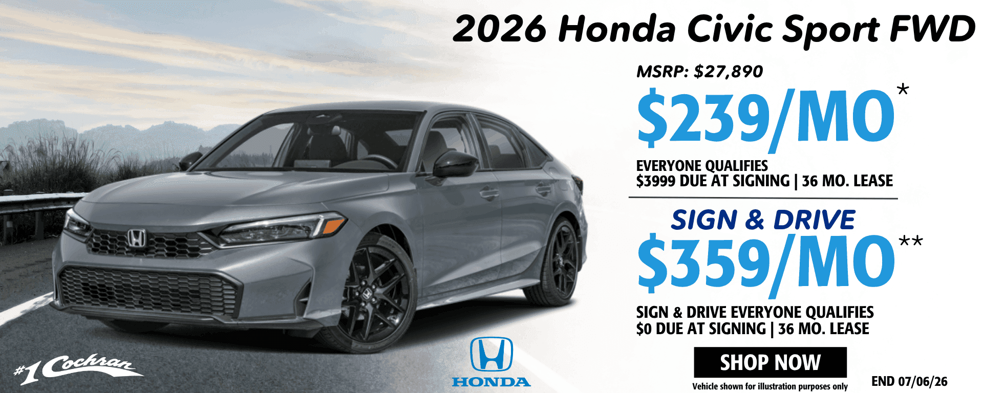 June 2026 Civic Lease Offer
