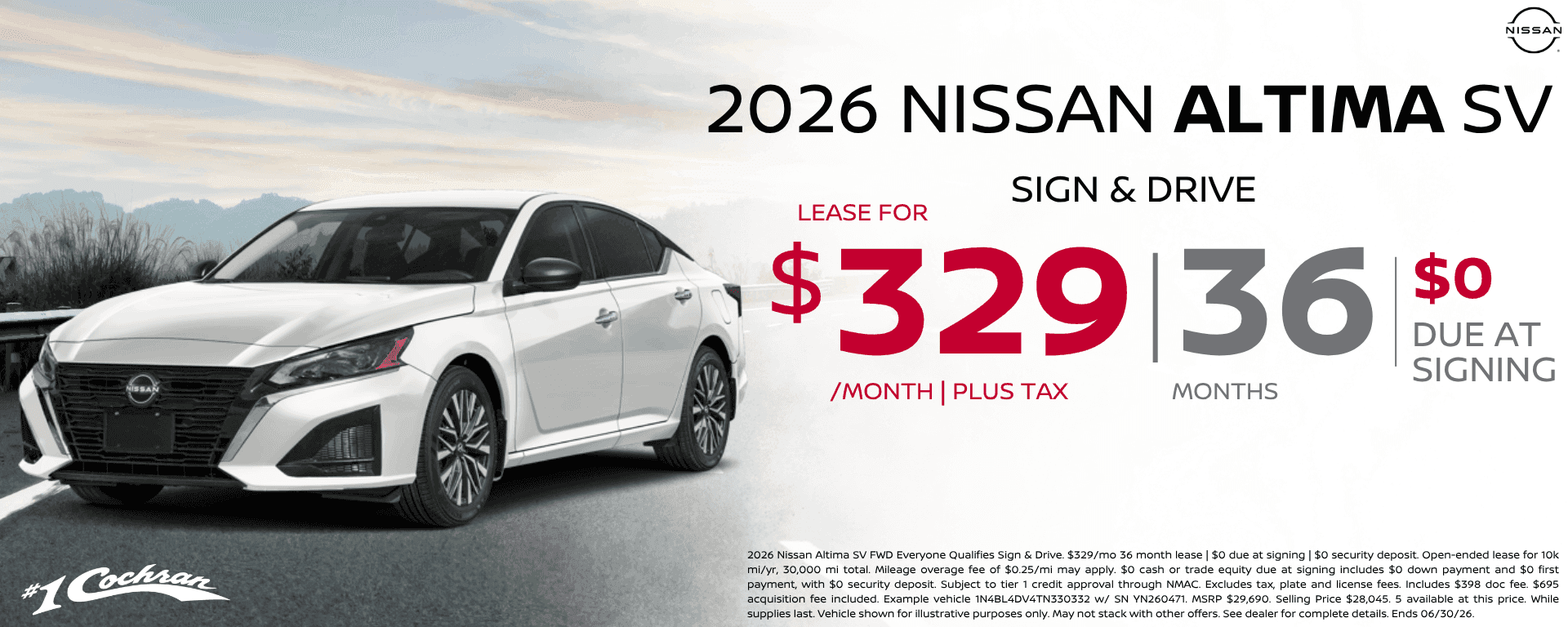 June 2026 Altima Lease Offer