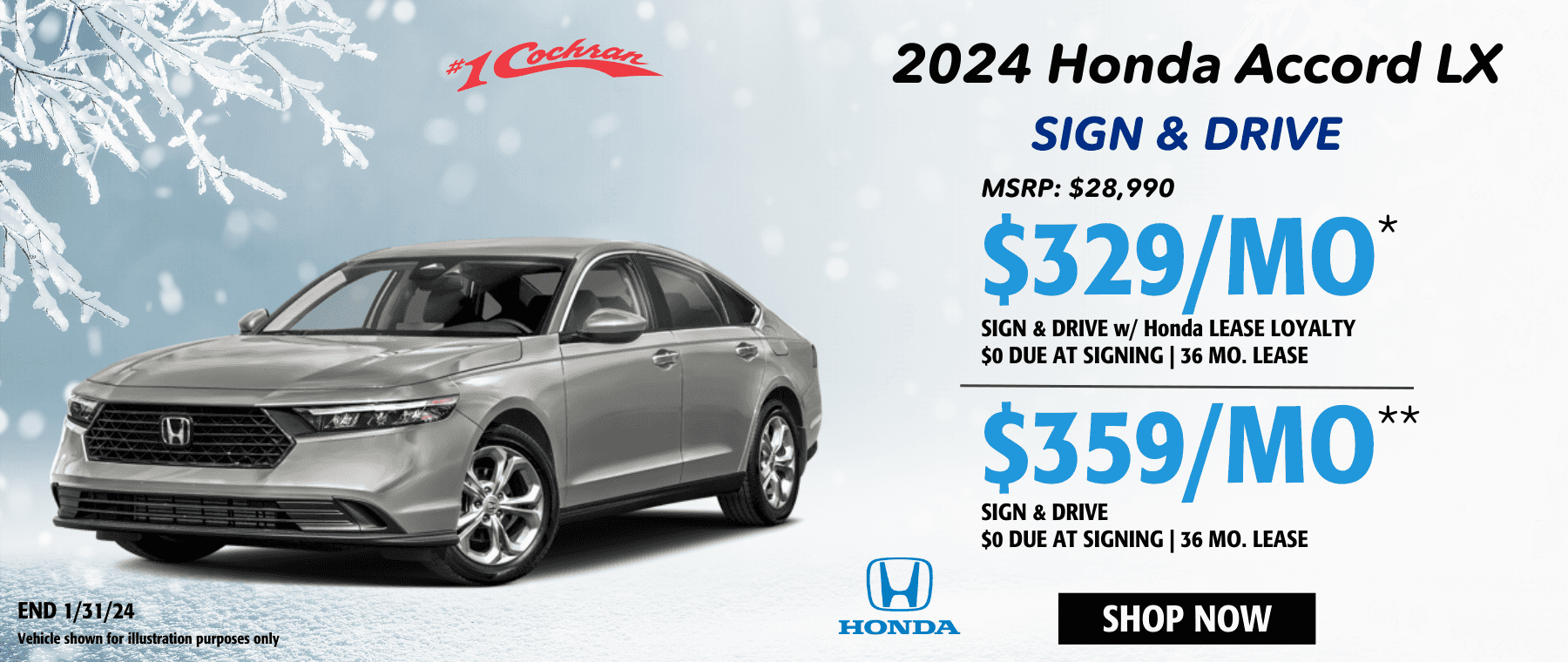 Honda Accord Sign & Drive Lease Offer 1 Cochran Cars