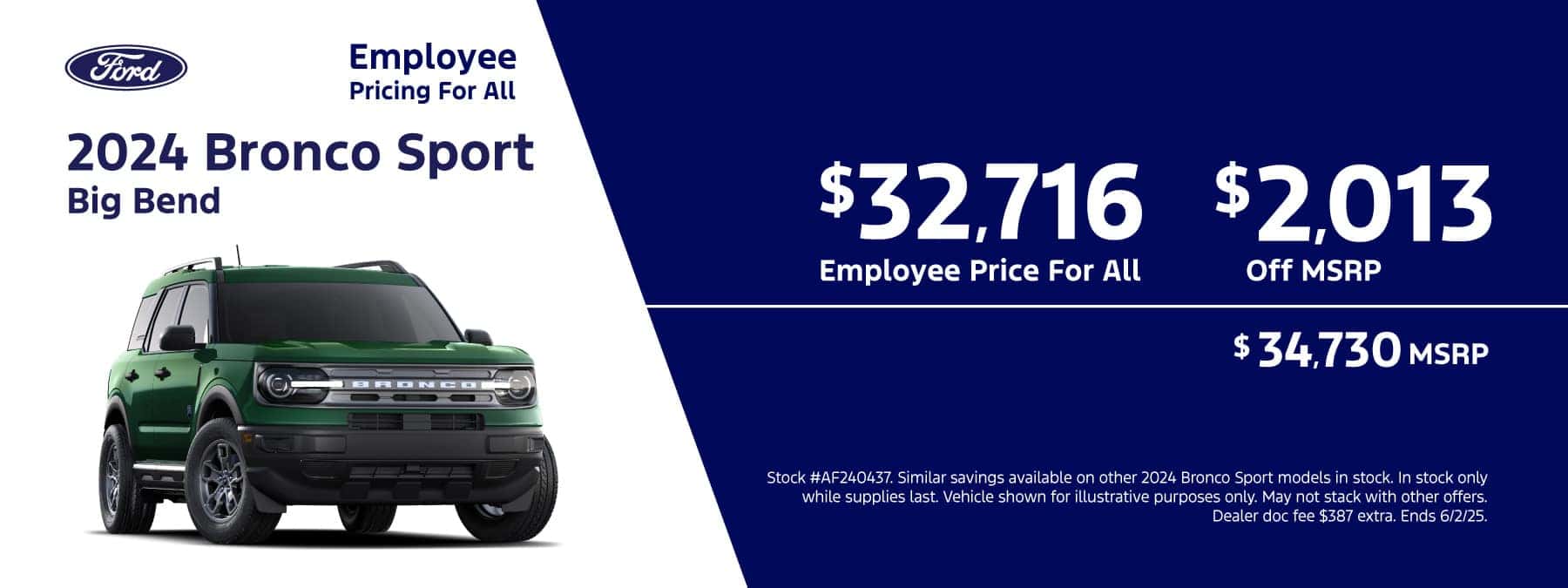 May 2025 Ford CS Slides Ohio_2024 Bronco Sport OFF MSRP