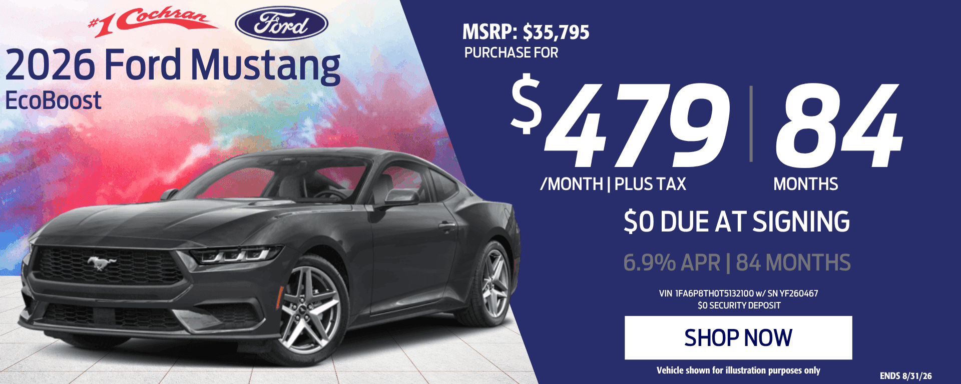 Aug 2026 Mustang Purchase Offer