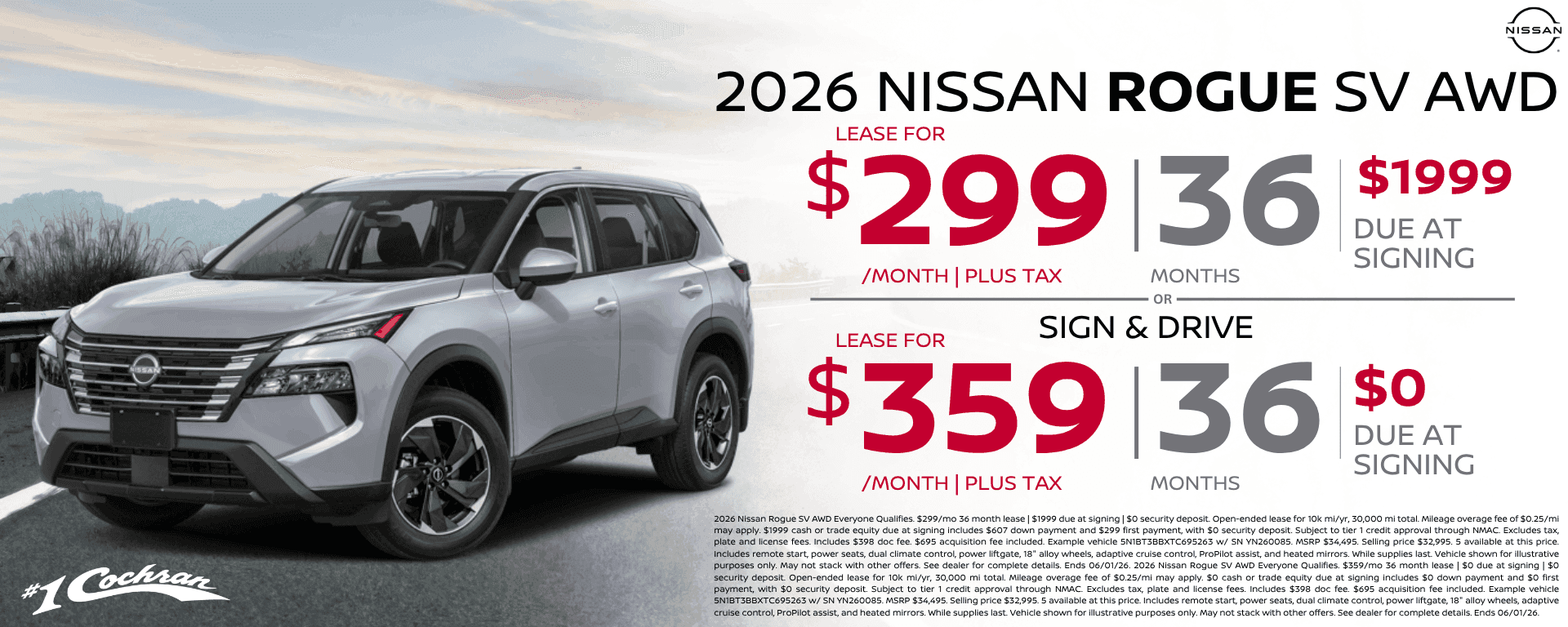 May 2026 Rogue Lease Offer