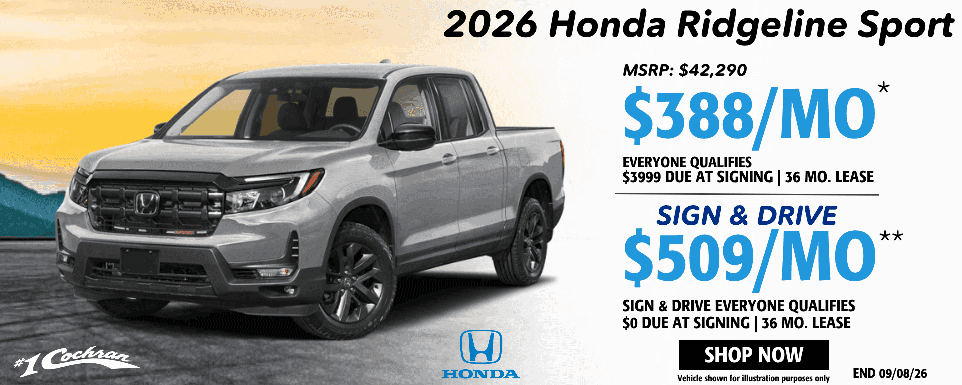 July 2026 Ridgeline Lease Offer