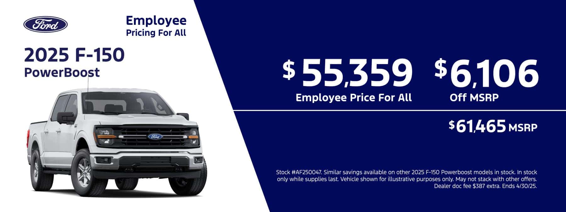 Apr 2025 Ford CS Slides O_2024 F-150 Powerboost OFF MSRP APR